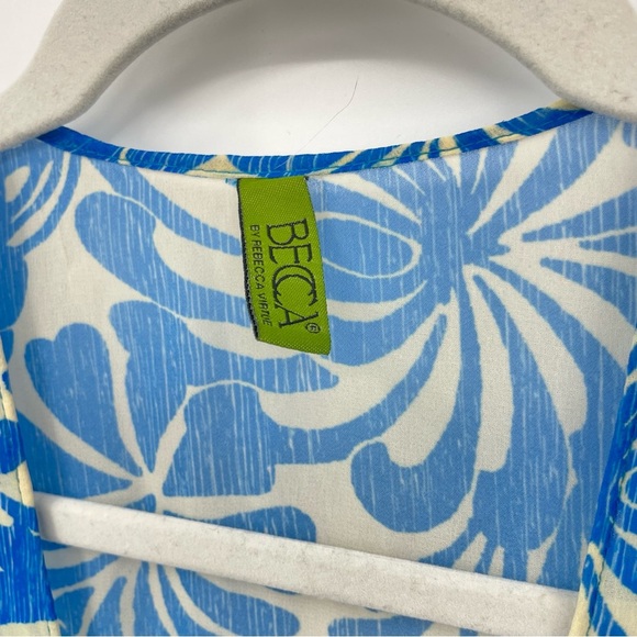 Becca by Rebecca Virtue blue green and purple swim cover up S/M - Picture 3 of 5